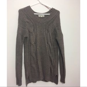 Light Brown Oversized Knit Sweater